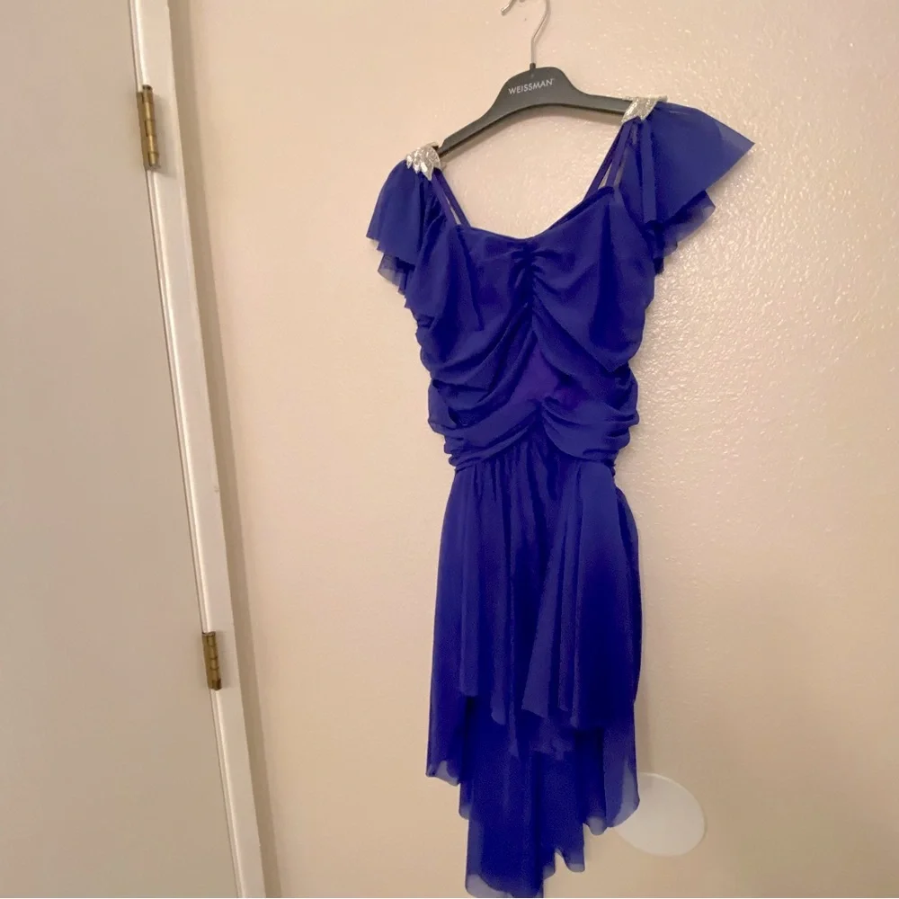 WEISSMAN Dance Costume royal blue lyrical Cold 16224 MA-Medium adult